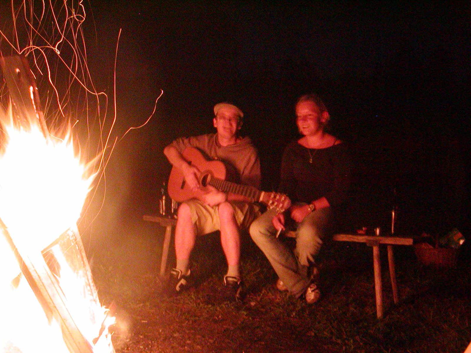 stimmung am lagerfeuer