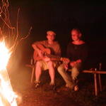 stimmung am lagerfeuer